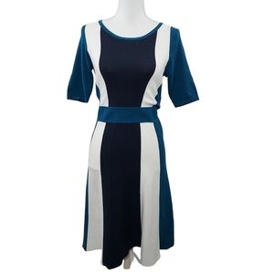 Boden blue Milano Fit and Flare sweater dress 6